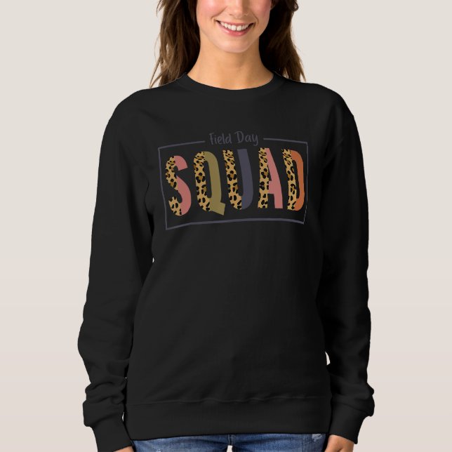 Sweatshirt Field Day Squad Shirt Yellow Kids Leopard Field Da (Devant)