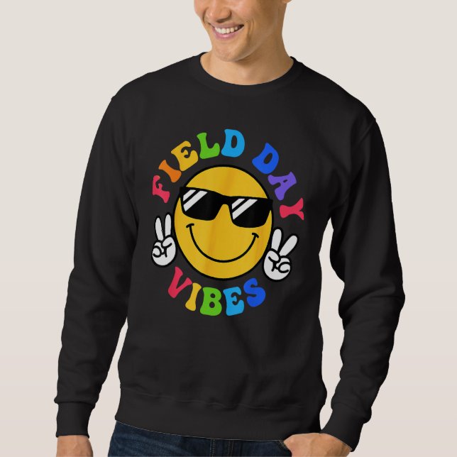 Sweatshirt Field Day Vibes  For Teacher Kids Happy Field Day  (Devant)