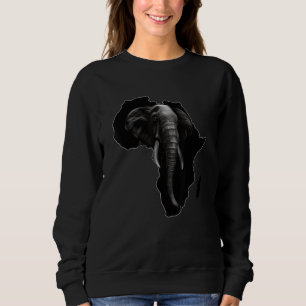 Sweatshirt Fier Afrique Pays Africain Eléphant Continent Lo