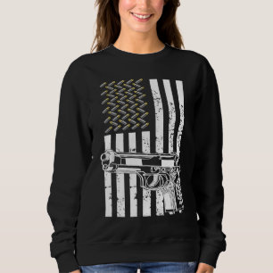 Sweatshirt Fier Américain Propriétaire d'un pistolet en détre