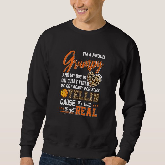 Sweatshirt Fier Basketball Grumpy Basketball Famille Correspo (Devant)