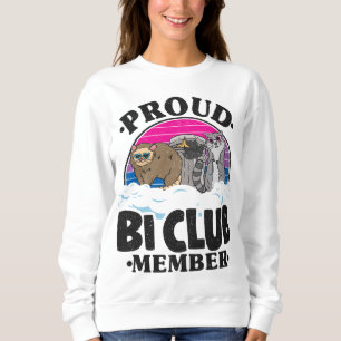 Sweatshirt Fier Bi Club Membre Opossum Raccoon Bisexual Drape