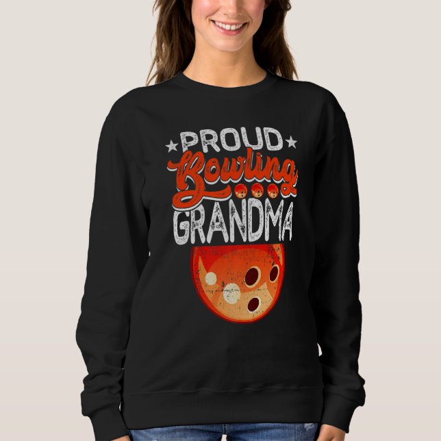 Sweatshirt Fier Bowling Grand-mère Fête des mères Sport maman (Devant)