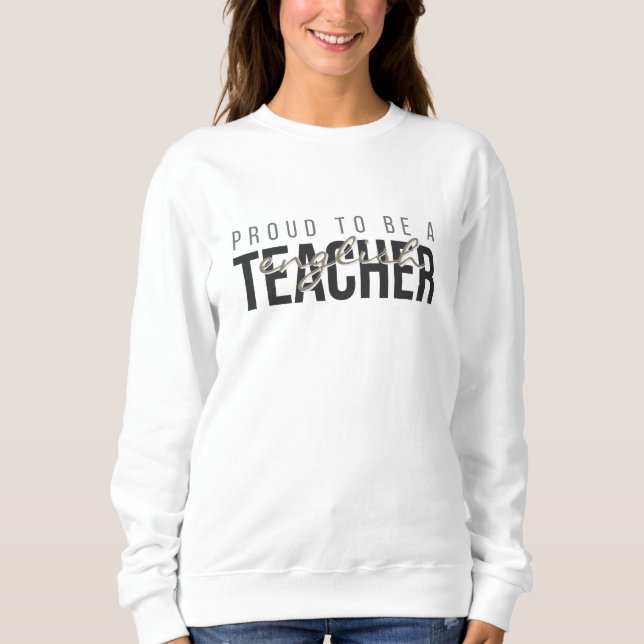 Sweatshirt Fier d'être un professeur d'anglais – Professionne (Devant)