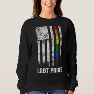 Sweatshirt Fier Drapeau Américain Arc En Ciel Gay Lgbtq Lgbt 