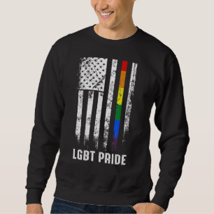 Sweatshirt Fier Drapeau Américain Arc En Ciel Gay Lgbtq Lgbt