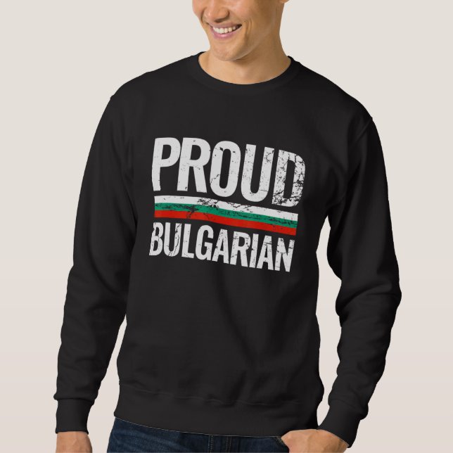 Sweatshirt Fier drapeau bulgare Vintage Bulgarie (Devant)