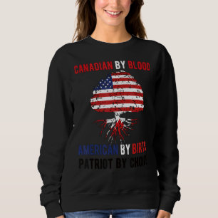 Sweatshirt Fier drapeau canadien américain Canada États-Unis