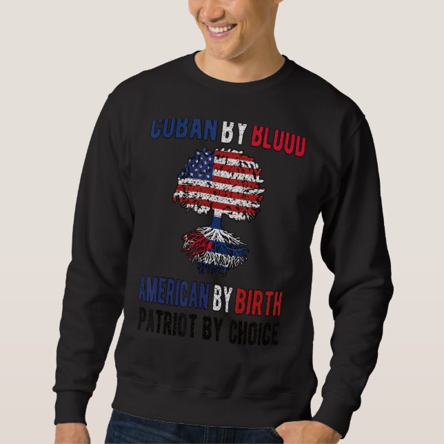 Sweatshirt Fier drapeau cubain-américain Cuba Usa (Devant)