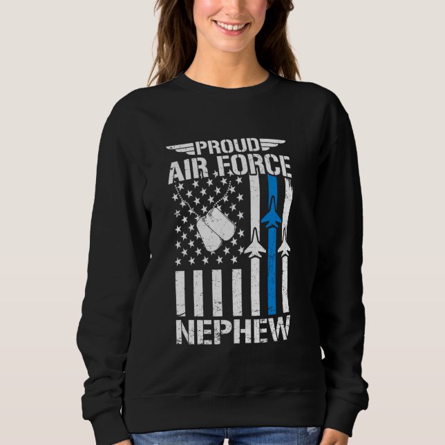Sweatshirt Fier drapeau vétéran de l'armée de l'air américain (Devant)
