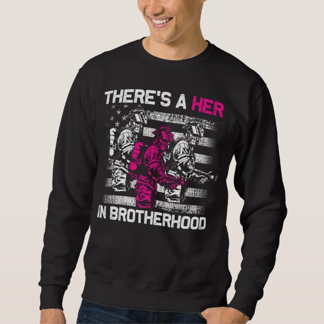Sweatshirt Fier Femme Pompier Femmes Feu Feu Fille de Lutte (Devant)