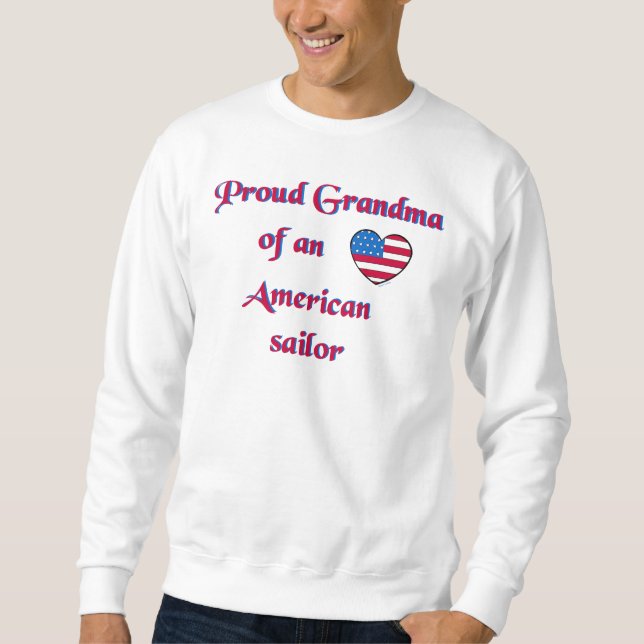 Sweatshirt Fier-Grand-maman-Marin-Marine-Un (Devant)