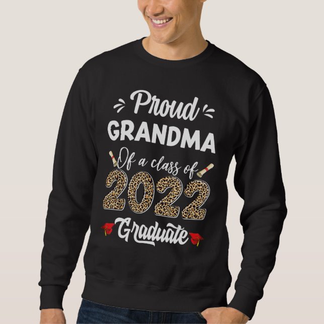 Sweatshirt Fier Grand-Mère D'Une Classe De Graduate De 2022 (Devant)