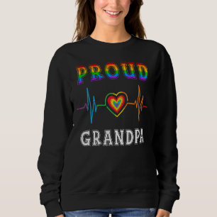 Sweatshirt Fier Grand-Père Lgbt Arc-en-ciel battement de coeu