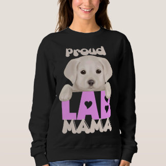 Sweatshirt Fier Lab Mama Yellow Puppy ! Particulièrement Pour