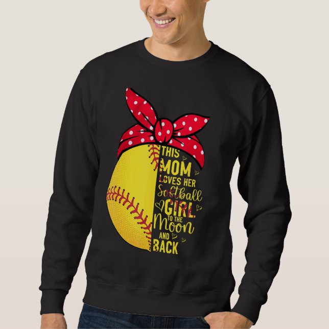 Sweatshirt Fier Maman De Softball Fille Pour Femmes Fête Des  (Devant)