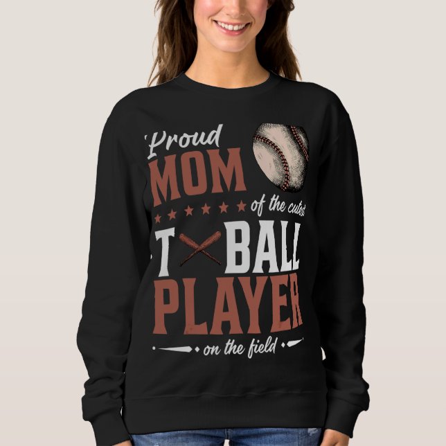 Sweatshirt Fier Maman Du Joueur Le Plus Cutest Sur Le Terrain (Devant)
