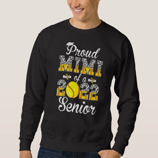 Sweatshirt Fier Maman D'Un Jeu De Softball Léopard Senior 202 (Devant)