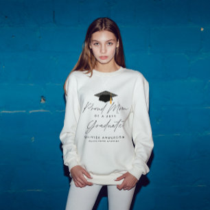 Sweatshirt Fier maman d'une classe de 20YY script de diplôme