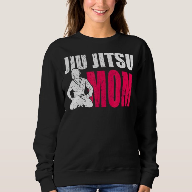 Sweatshirt Fier Maman D'Une Mère Jiu Jitsu Fighter Bjj (Devant)