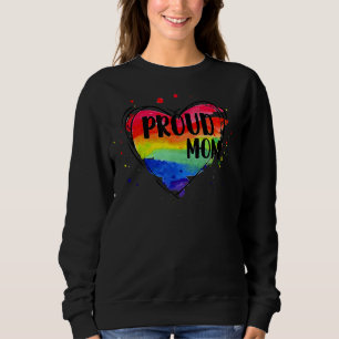 Sweatshirt Fier Maman Lgbt Parent Arc-en-ciel Coeur Lgbtq Mèr