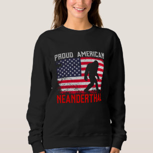 Sweatshirt Fier Nandertal américain États-Unis Drapeau & Bi