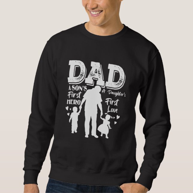 Sweatshirt Fier Papa De Twins Meilleure Fête des pères De Son (Devant)