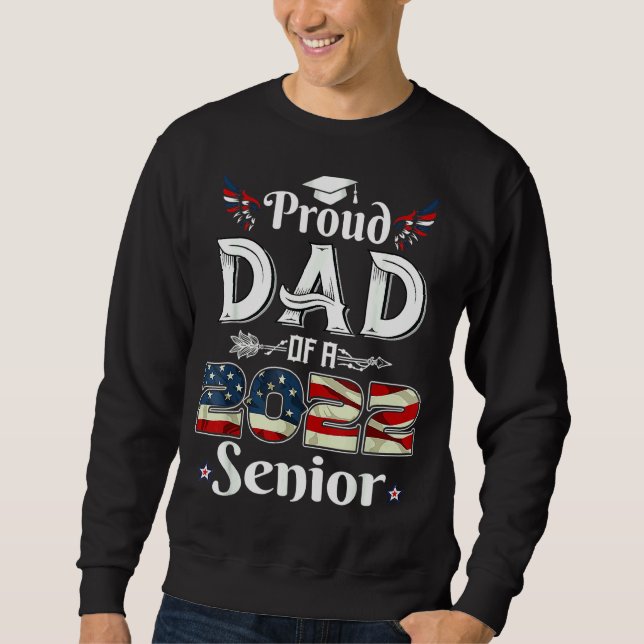 Sweatshirt Fier Papa D'Une Diplôme D'Études Secondaires De 20 (Devant)