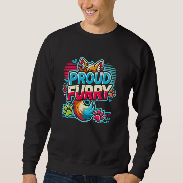 Sweatshirt Fier Queue fourrure oreilles poursuite Cosplay Fan (Devant)
