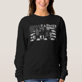Sweatshirt Fier Tracteurs agricoles américains Costume fermie