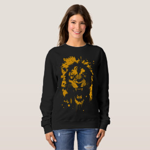Sweatshirt Fierce rugissement lion splash art