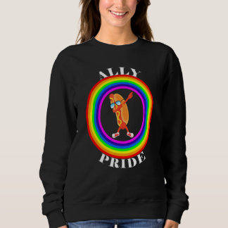 Sweatshirt Fière alliée Égalité LGBTQ Arc-en-ciel Lesbienne G