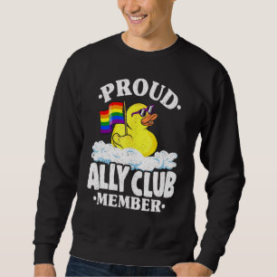 Sweatshirt Fière Ally Club Membre Rubber Duck Rainbow Gay Les