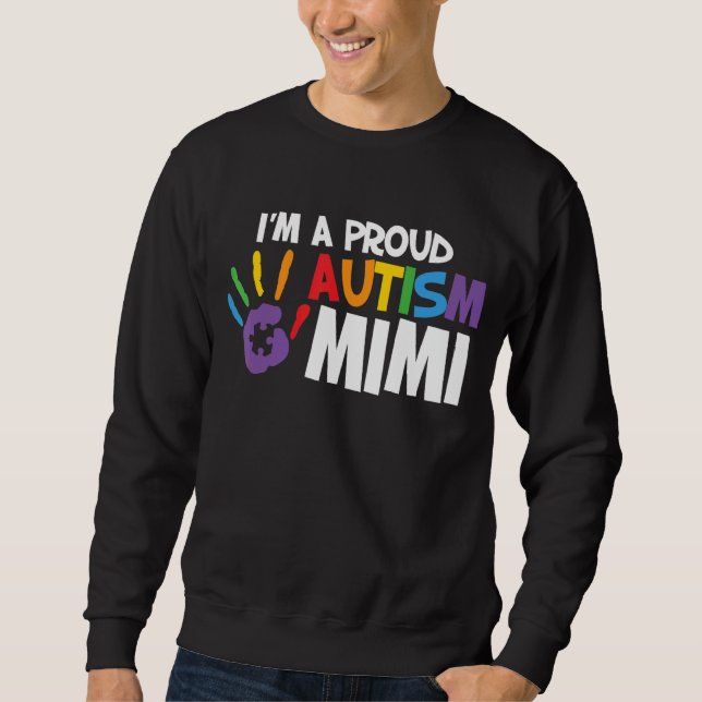 Sweatshirt Fière Autisme Mère Sensibilisation sur l'autisme M (Devant)