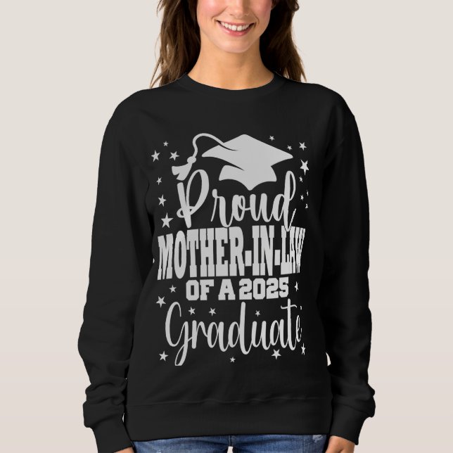 Sweatshirt Fière belle-mère de classe de 2025 Diplômée (Devant)