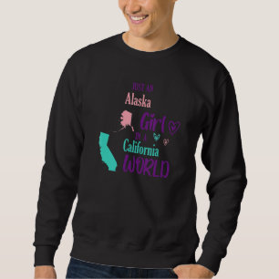 Sweatshirt Fière conception de fille Juste une fille d'Alaska