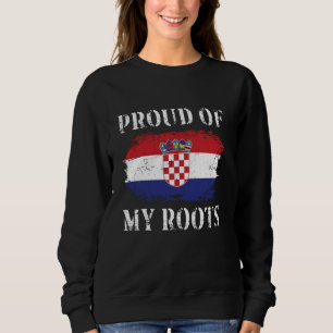 Sweatshirt Fière De Mes Racines Croates Drapeau Croate Croati
