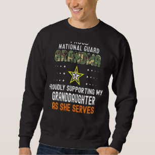 Sweatshirt Fière de soutenir ma petite-fille Garde nationale