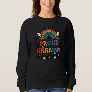 Sweatshirt Fière Grammy Lgbt Arc-en-ciel Rétro Mois des fiert