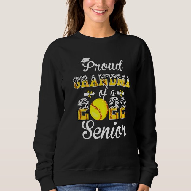 Sweatshirt Fière Grand-Mère D'Un Ga De Softball Leopard 2022 (Devant)
