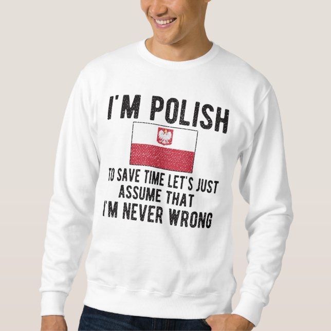 Sweatshirt Fière héritage polonais Pologne Racines drapeau po (Devant)