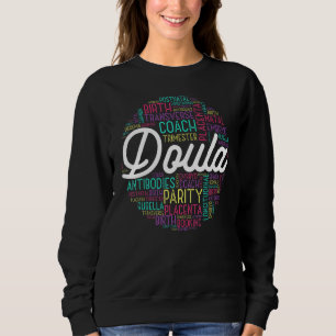 Sweatshirt Fière infirmière sage-femme Doula Post-partum Acco