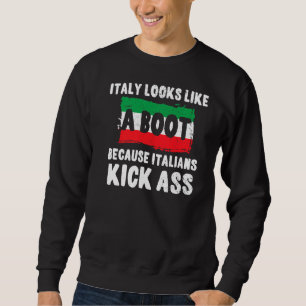 Sweatshirt Fière Italienne Fierté Italie Boot Funny Italien S