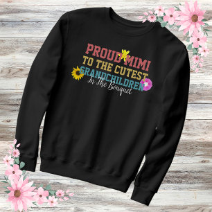 Sweatshirt Fière Mimi Floral Grand-Mère Rétro