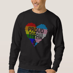 Sweatshirt Fière Papaw Lgbt Avec Arc En Ciel Et Drapeau Trans