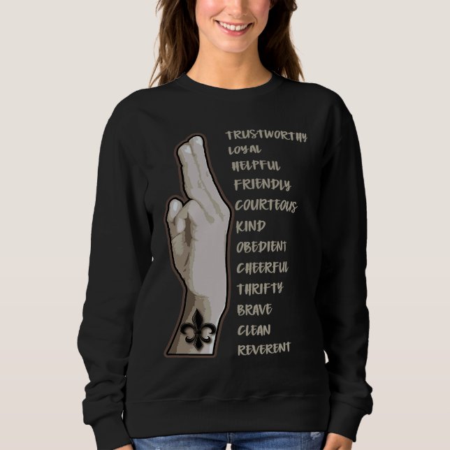 Sweatshirt Fière Retraite Camping Randonnée Salutation Troupe (Devant)