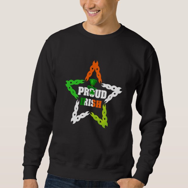 Sweatshirt Fière Saint-Patrick irlandais Fierté celtique colo (Devant)