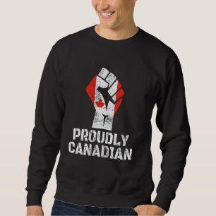 Sweatshirt Fièrement canadien Drapeau du Canada - CANADA