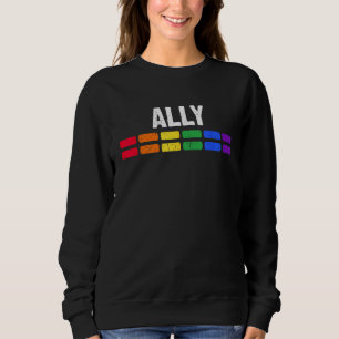 Sweatshirt Fiers Ally Bars Égalité LGBTQ Rainbow Flag Gay Pr