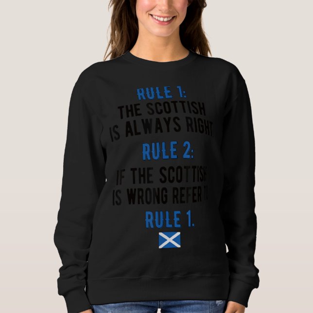 Sweatshirt Fiers Scottish Rules Scotland Drapeau Scottish Roo (Devant)